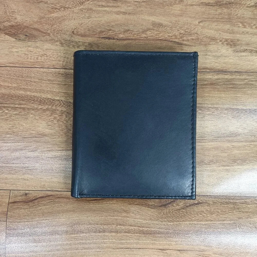 Genuine Leather Money Clip Wallet, Slim Bifold Card Holder
